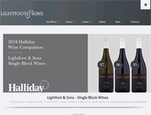 Tablet Screenshot of lightfootwines.com